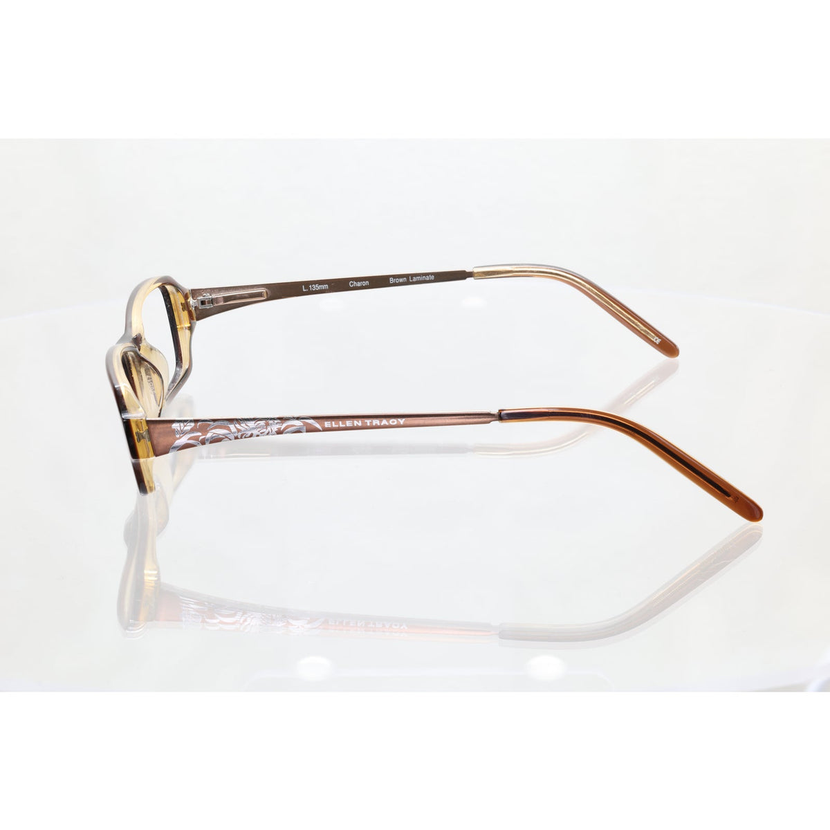 Ellen Tracy Charon brown laminate eyeglass frames, photo 4 of 8