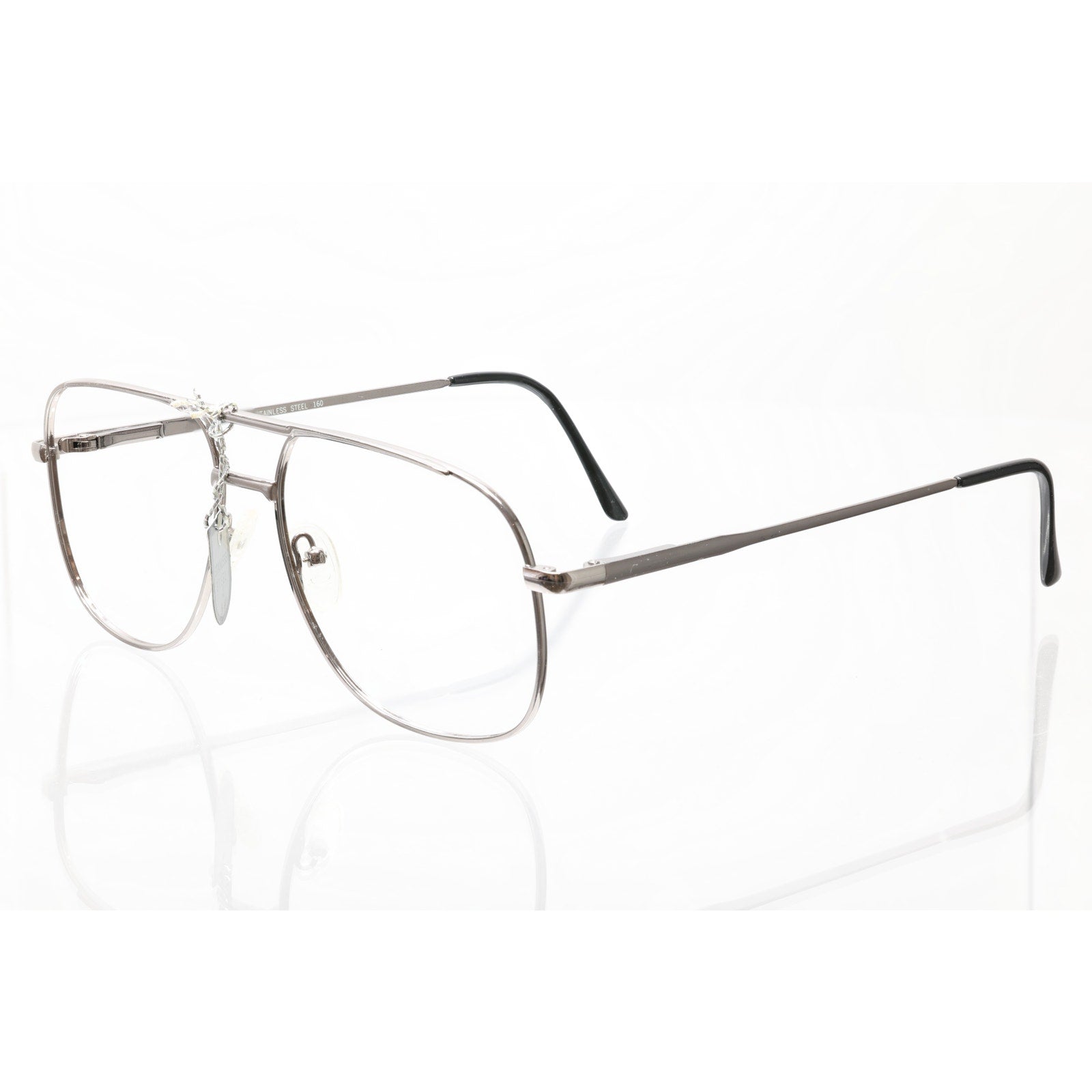 Silver Dollar 160 Parker Stainless Steel 60-18mm Eyeglasses FRAMES ONLY - NEW