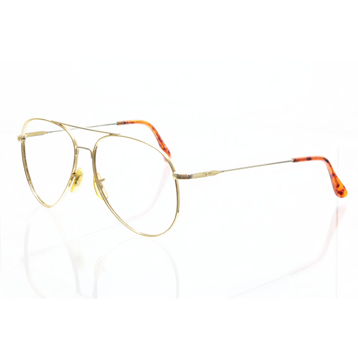 AO American Optical Gold Aviator sunglass frames