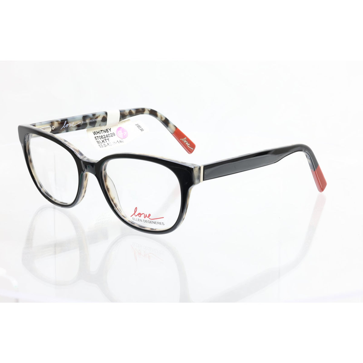Love by Ellen DeGeneres Whitney BLKTT eyeglass frames