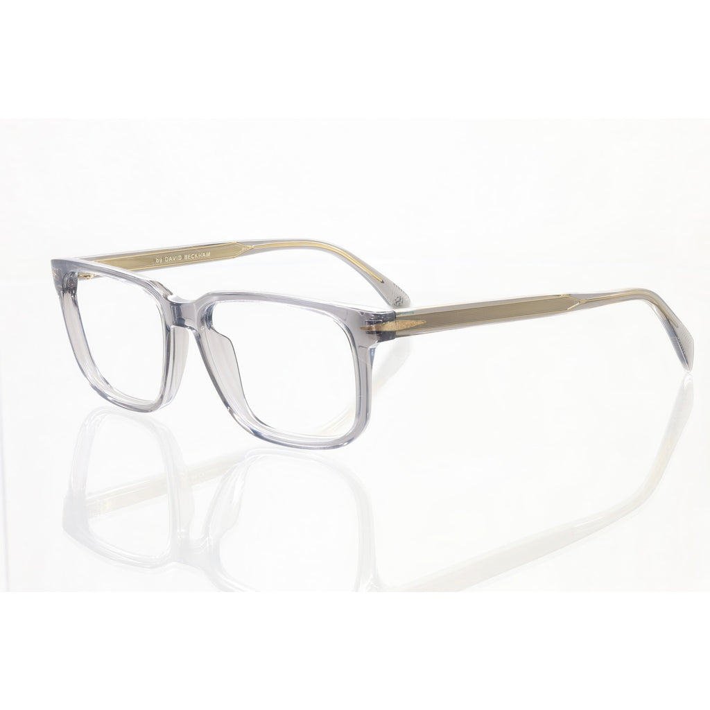 David Beckham DB1022 translucent gray eyeglass frames