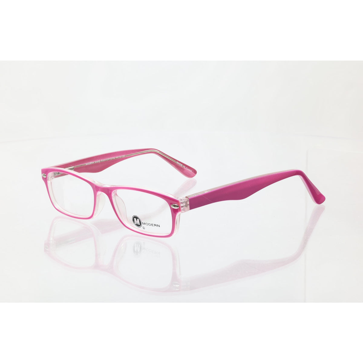 Modern Care Pink/Crystal 44-15-130mm Eyeglass FRAMES ONLY - NEW/WITHOUT TAGS