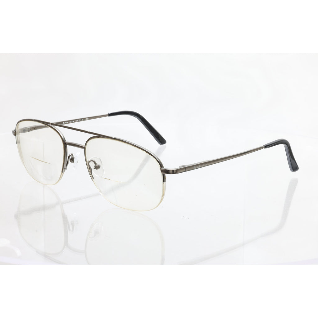 Van Heusen Artie 58-19-140mm Gunmetal Eyeglass FRAMES ONLY - GOOD CONDITION