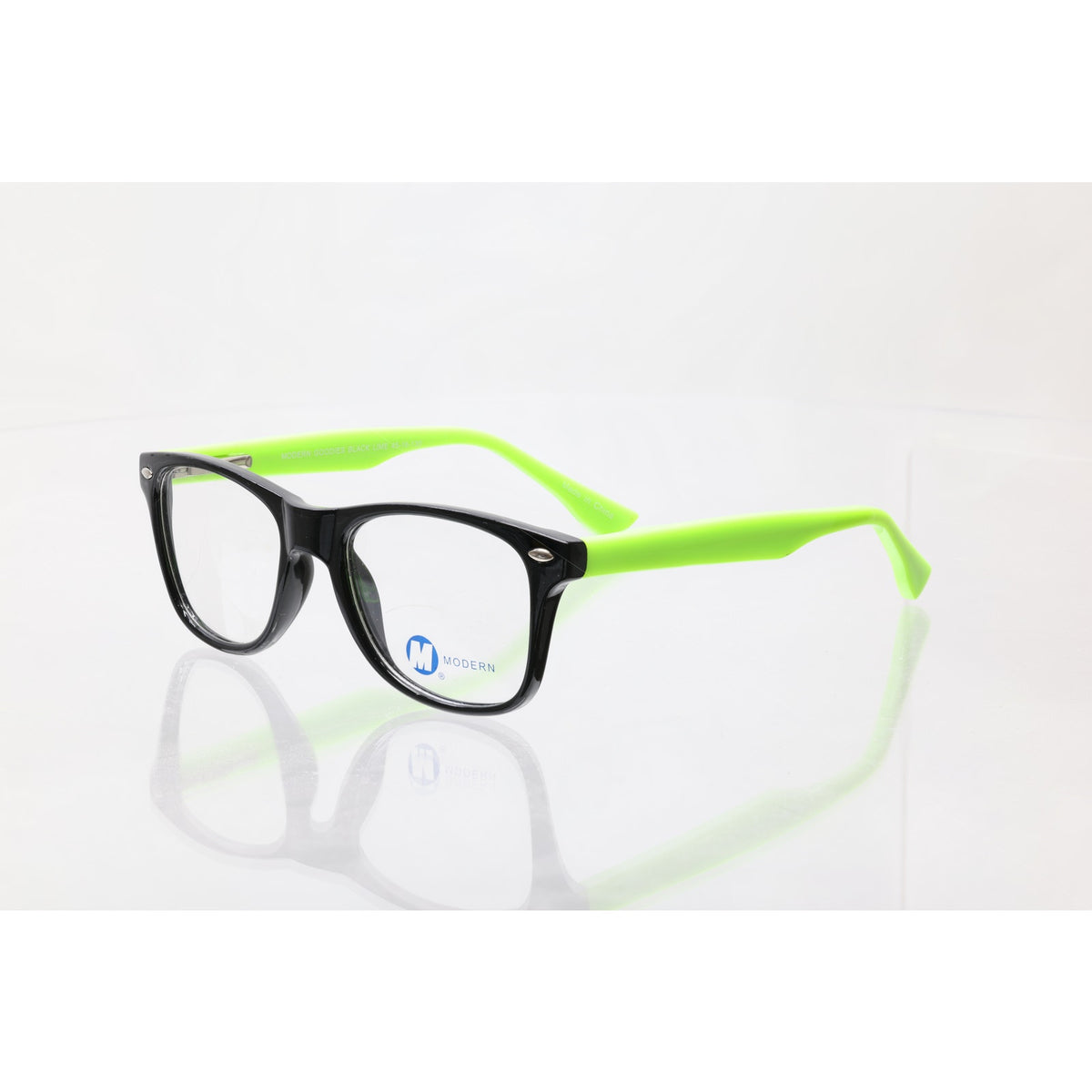Modern Goodies Black Lime 45-16-130mm Eyeglass FRAMES ONLY - NEW/WITHOUT TAGS