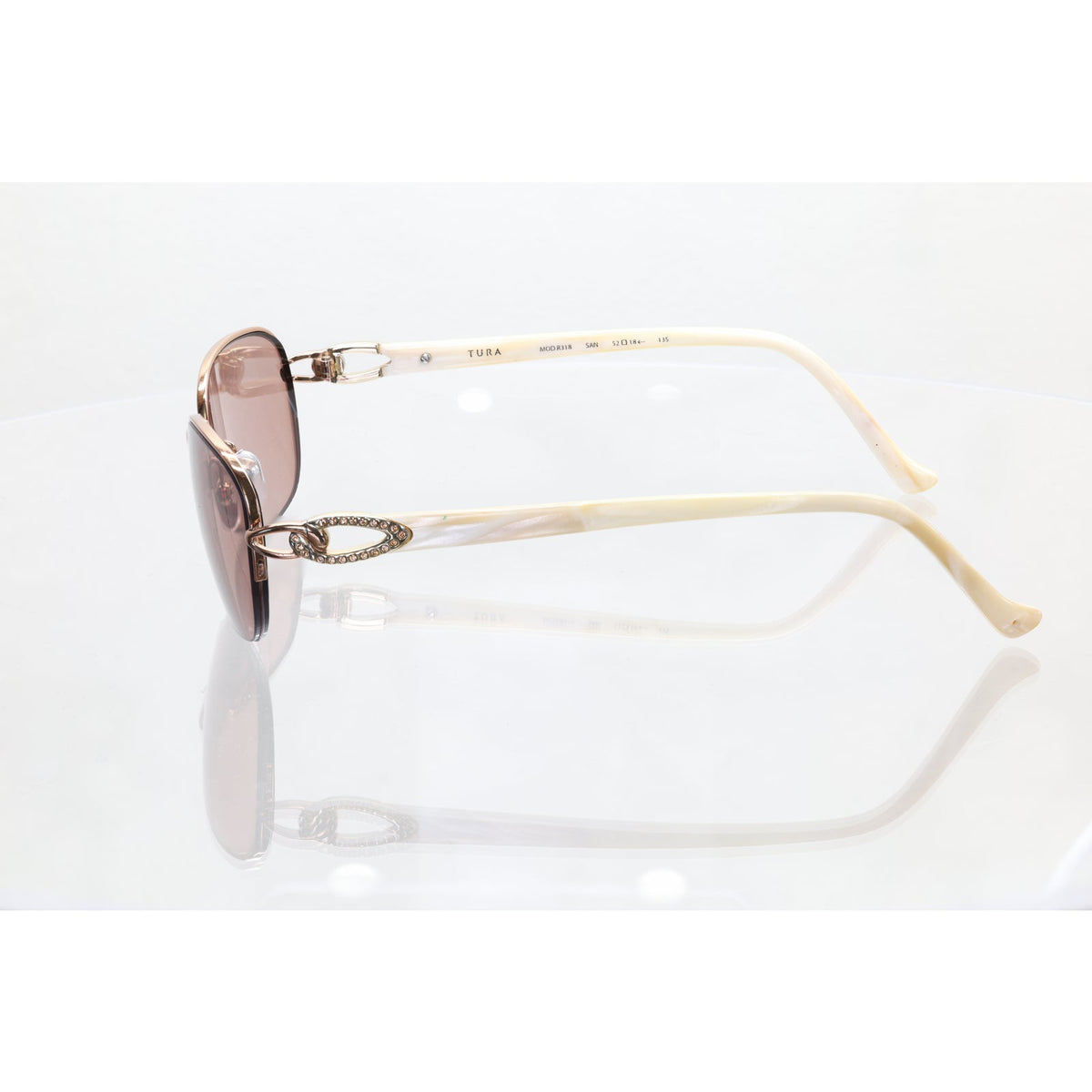 Tura Mod 318 San brown/beige eyeglass frames, photo 4 of 8