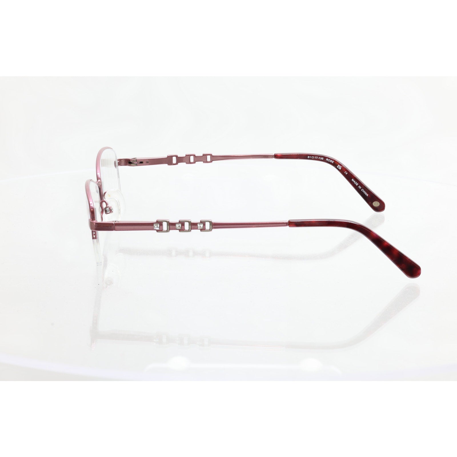 Bulova Titanium Missoula 51-17-135mm Rose Eyeglass FRAMES ONLY - GOOD CONDITION