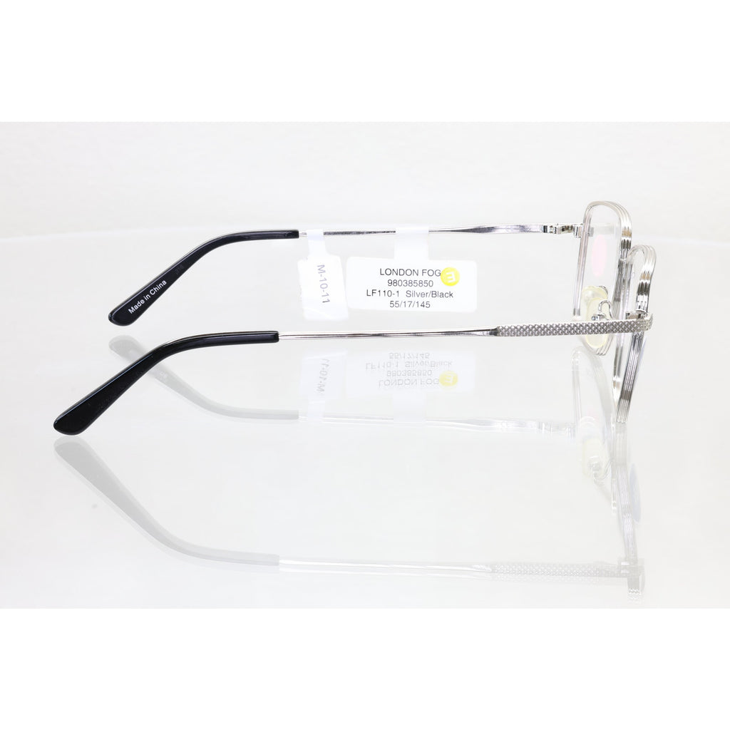 London Fog LF110 C1 silver/black eyeglass frames, photo 6 of 7
