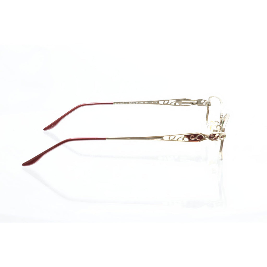 Marchon Tres Jolie 135 burgundy wine eyeglass frames, photo 6 of 6