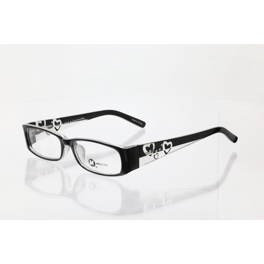 Modern Pixie Black/Crystal 48-16-130mm Eyeglass FRAMES ONLY - NEW/WITHOUT TAGS