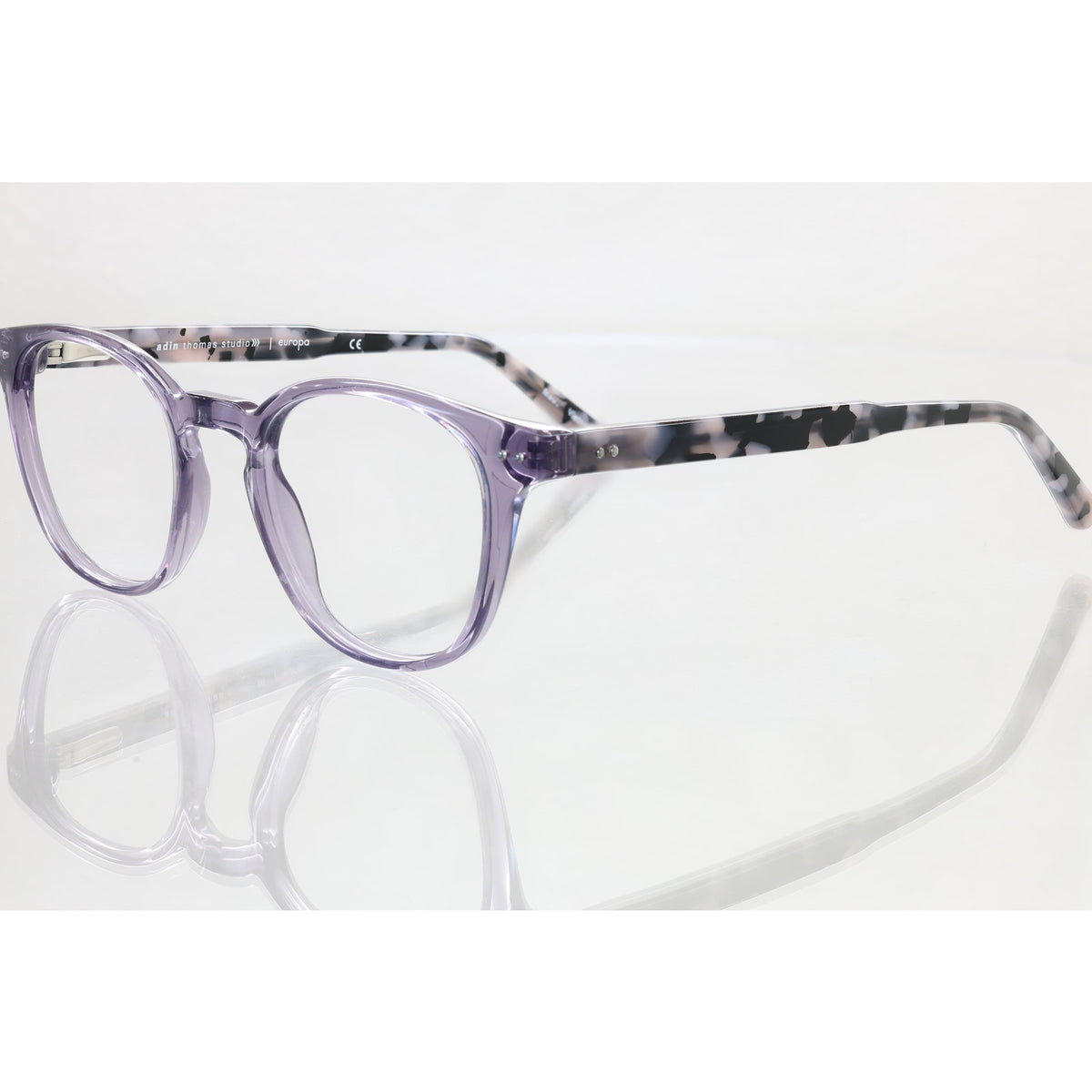 Adin Thomas Studio ATS-003 C1 pale purple/dark brown eyeglass frames