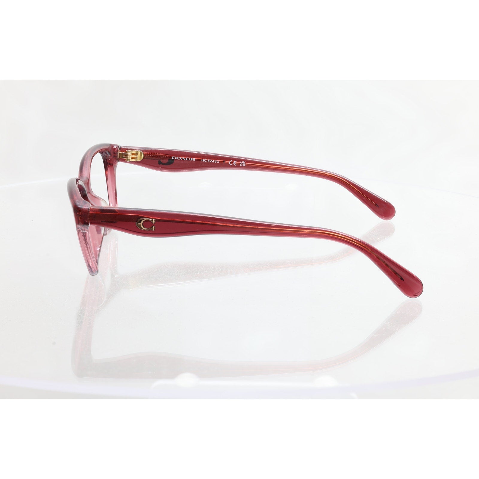 Coach HC 6243U 5824 (Transparent Burgundy) 49-16-135 Eyeglass FRAMES ONLY - GOOD