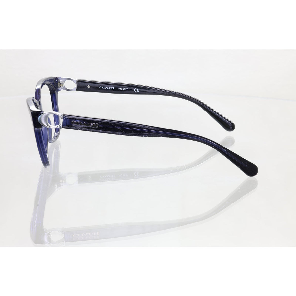 Coach HC6120 5110 transparent navy eyeglass frames, photo 4 of 8