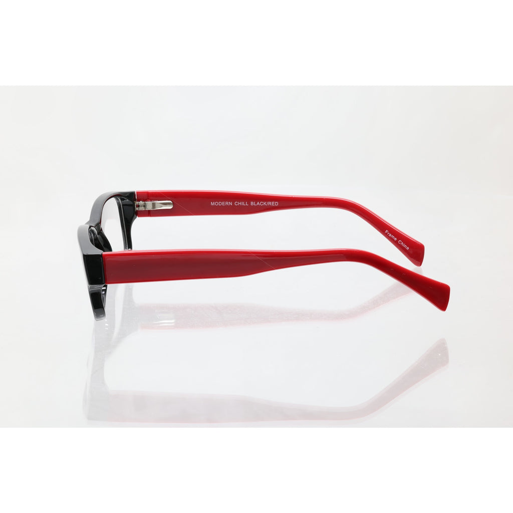 Modern Chill Black/Red 51-17-140mm Eyeglass FRAMES ONLY - NEW/WITHOUT TAGS