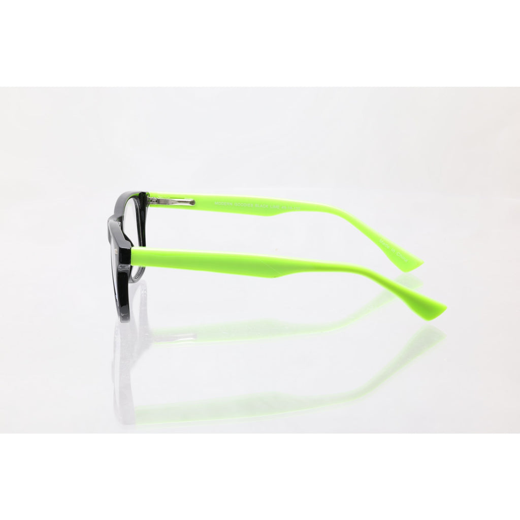 Modern Goodies Black Lime 45-16-130mm Eyeglass FRAMES ONLY - NEW/WITHOUT TAGS
