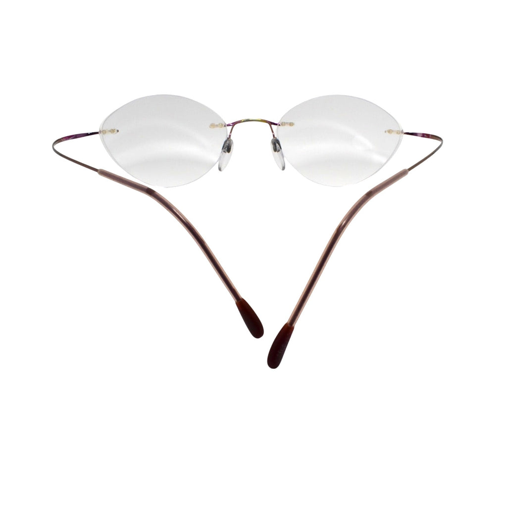 Silhouette 7395 40 Purple Rimless Eyeglasses FRAMES ONLY - GOOD CONDITION