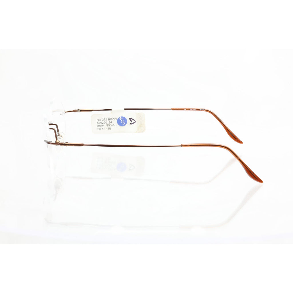 Naturally Rimless NR-372 BRWN eyeglass frames, photo 4 of 6