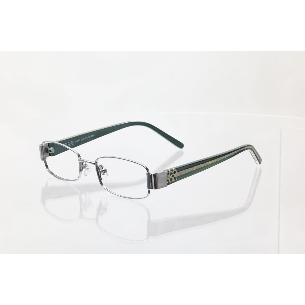 Coach Aneko (1030) 48-17-135mm Gunmetal Silver/Blue Eyeglass FRAMES ONLY - GOOD