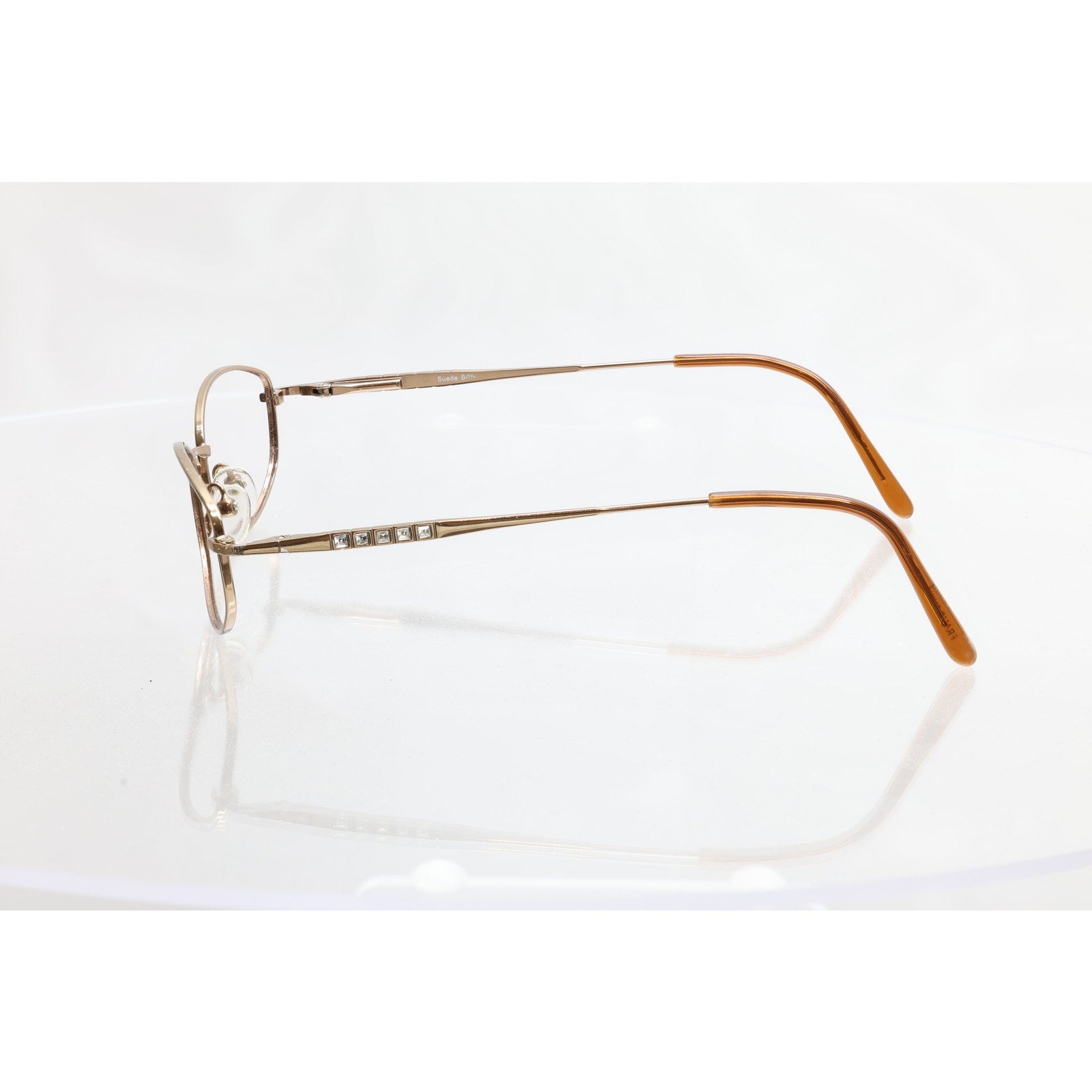 Visage Suede BRN Eyeglass FRAMES ONLY - GOOD CONDITION