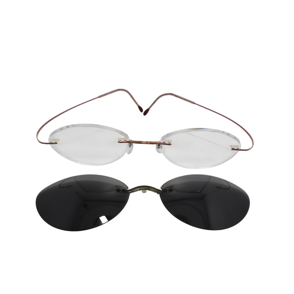 Silhouette 7395 40 Purple Rimless Eyeglasses FRAMES ONLY - GOOD CONDITION