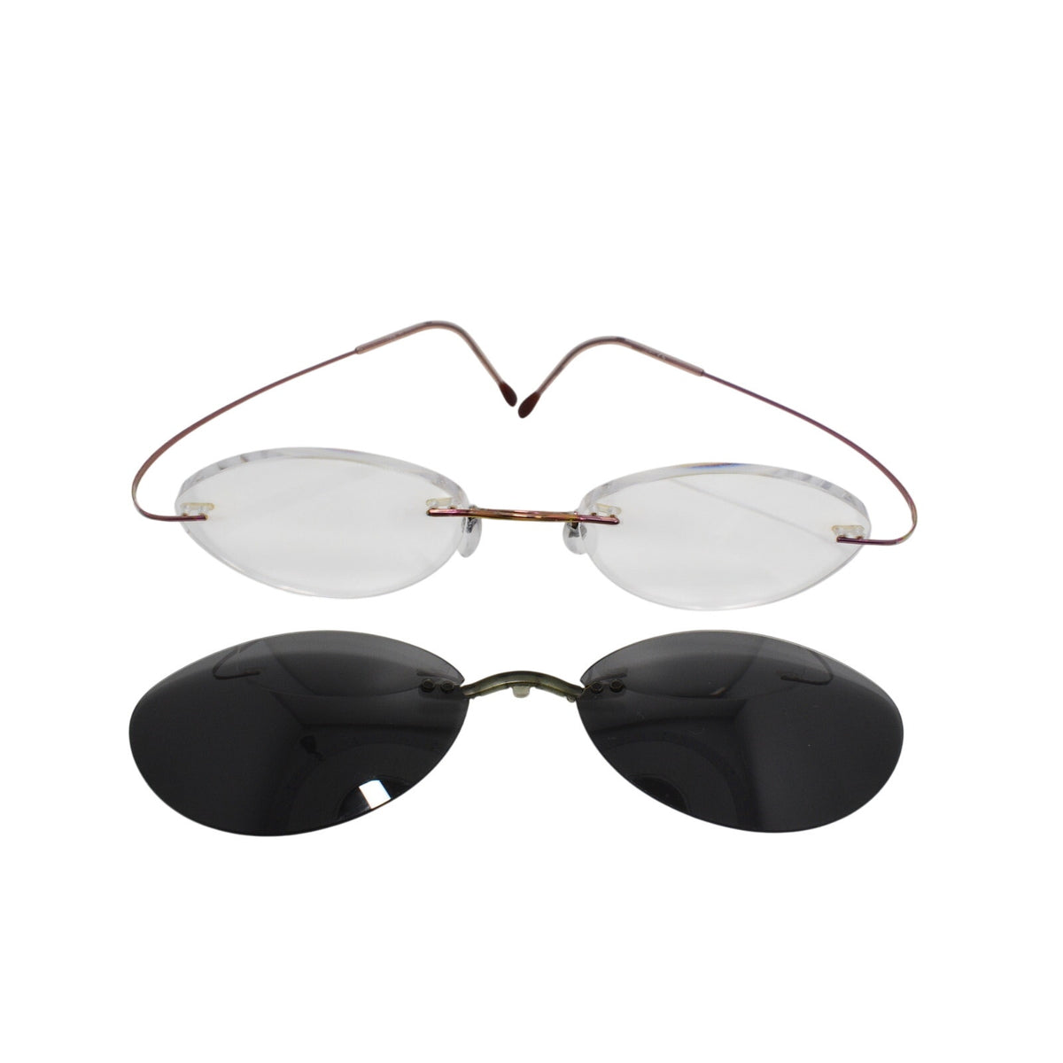Silhouette 7395 40 Purple Rimless Eyeglasses FRAMES ONLY - GOOD CONDITION