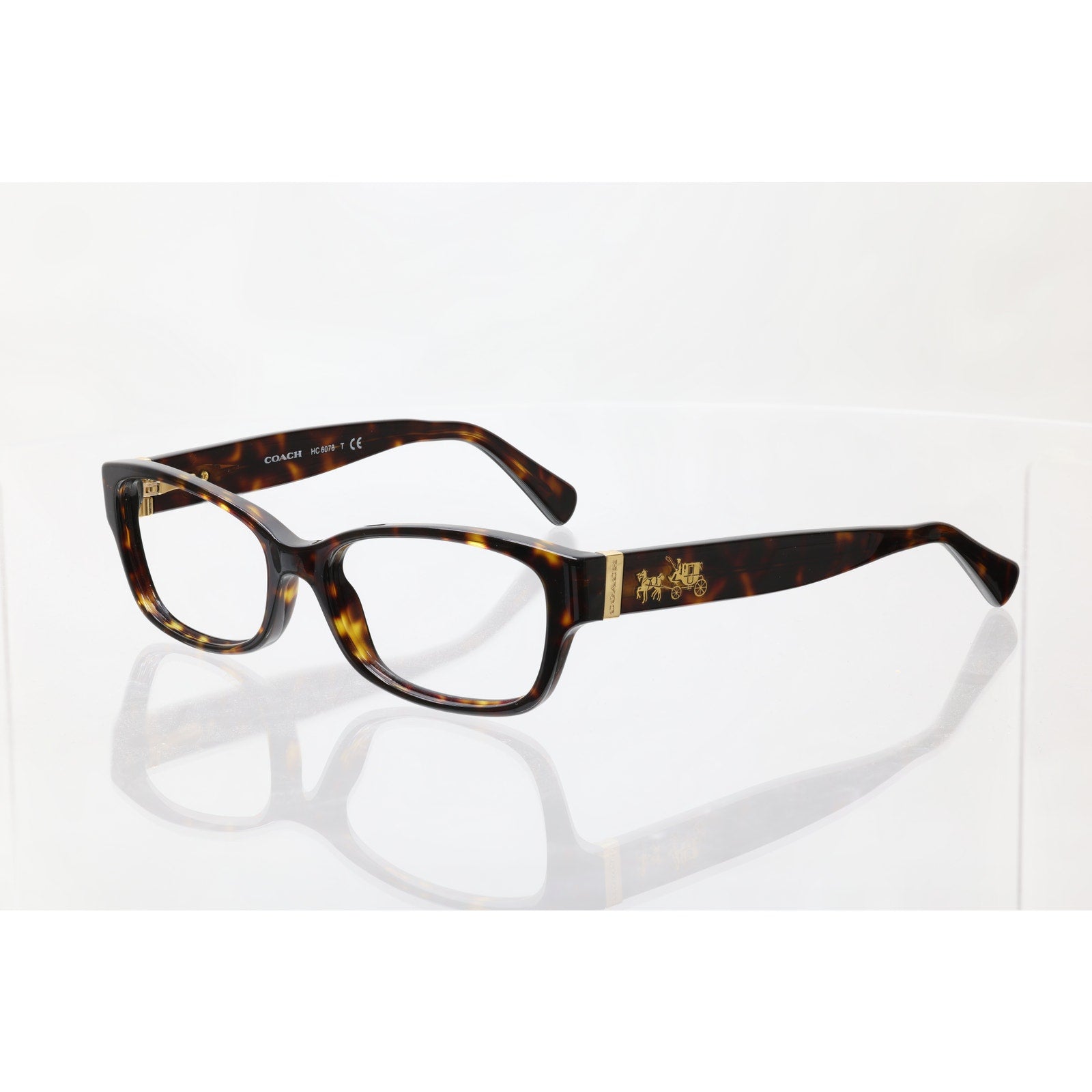 Coach HC6078 52-16-135mm 5120 (Dark Tortoise) Eyeglass FRAMES ONLY - GOOD