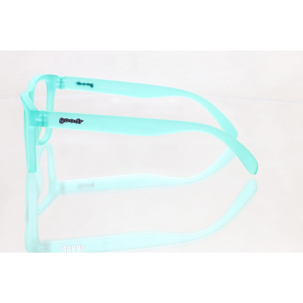 Goodr Nessy's Midnight Orgy green sunglass frames, photo 4 of 8