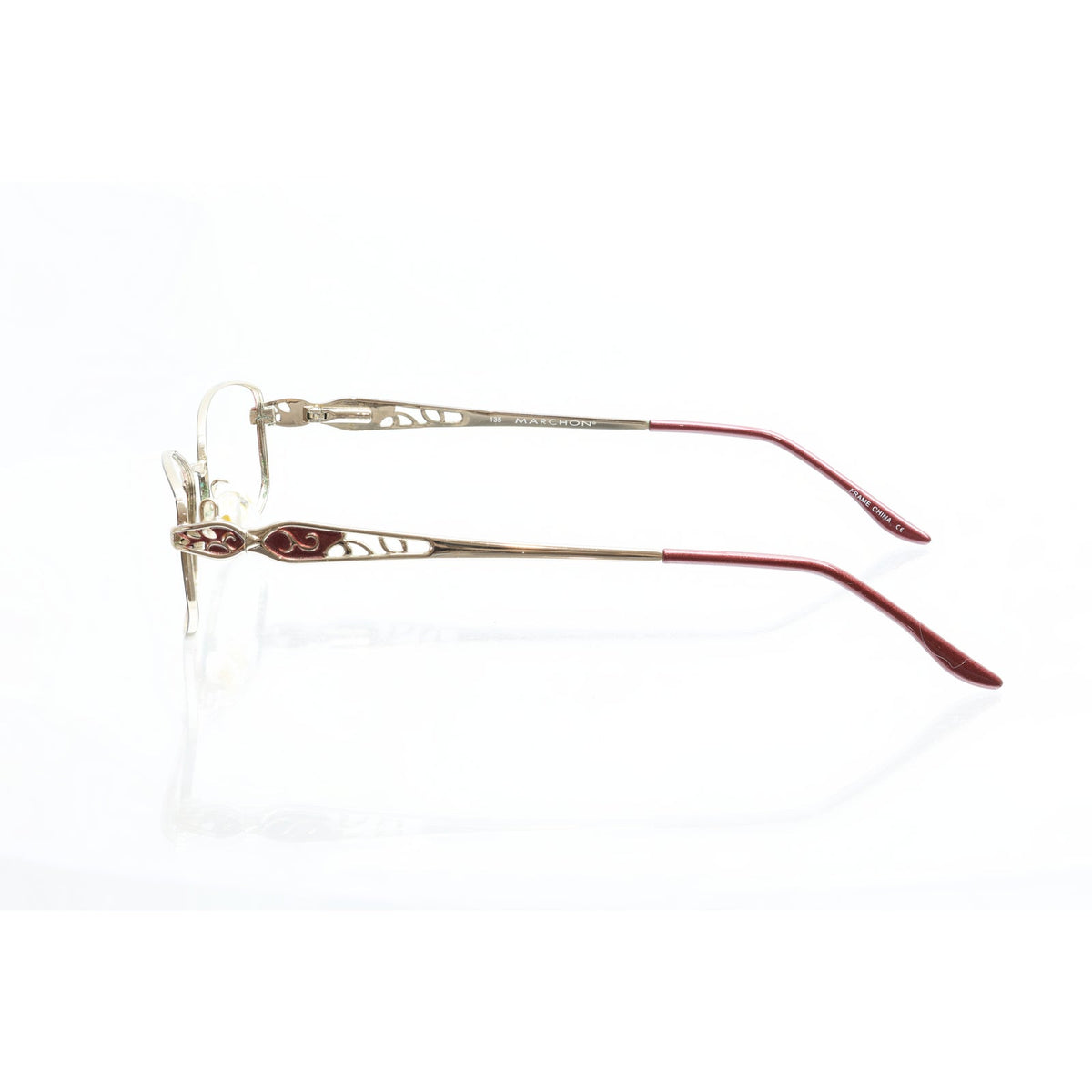 Marchon Tres Jolie 135 burgundy wine eyeglass frames, photo 4 of 6