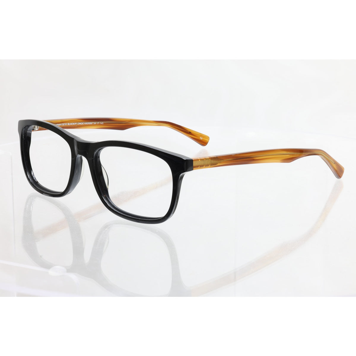 Heart 3210 Black/Blonde Havana 54-17-145mm Eyeglass FRAMES ONLY - GOOD CONDITION