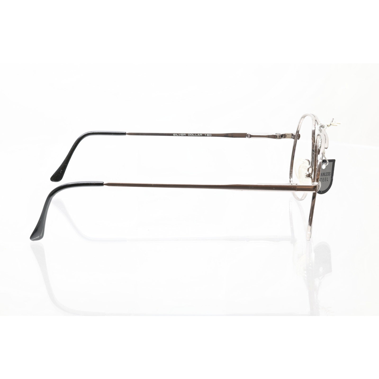 Silver Dollar 160 Parker Stainless Steel 60-18mm Eyeglasses FRAMES ONLY - NEW