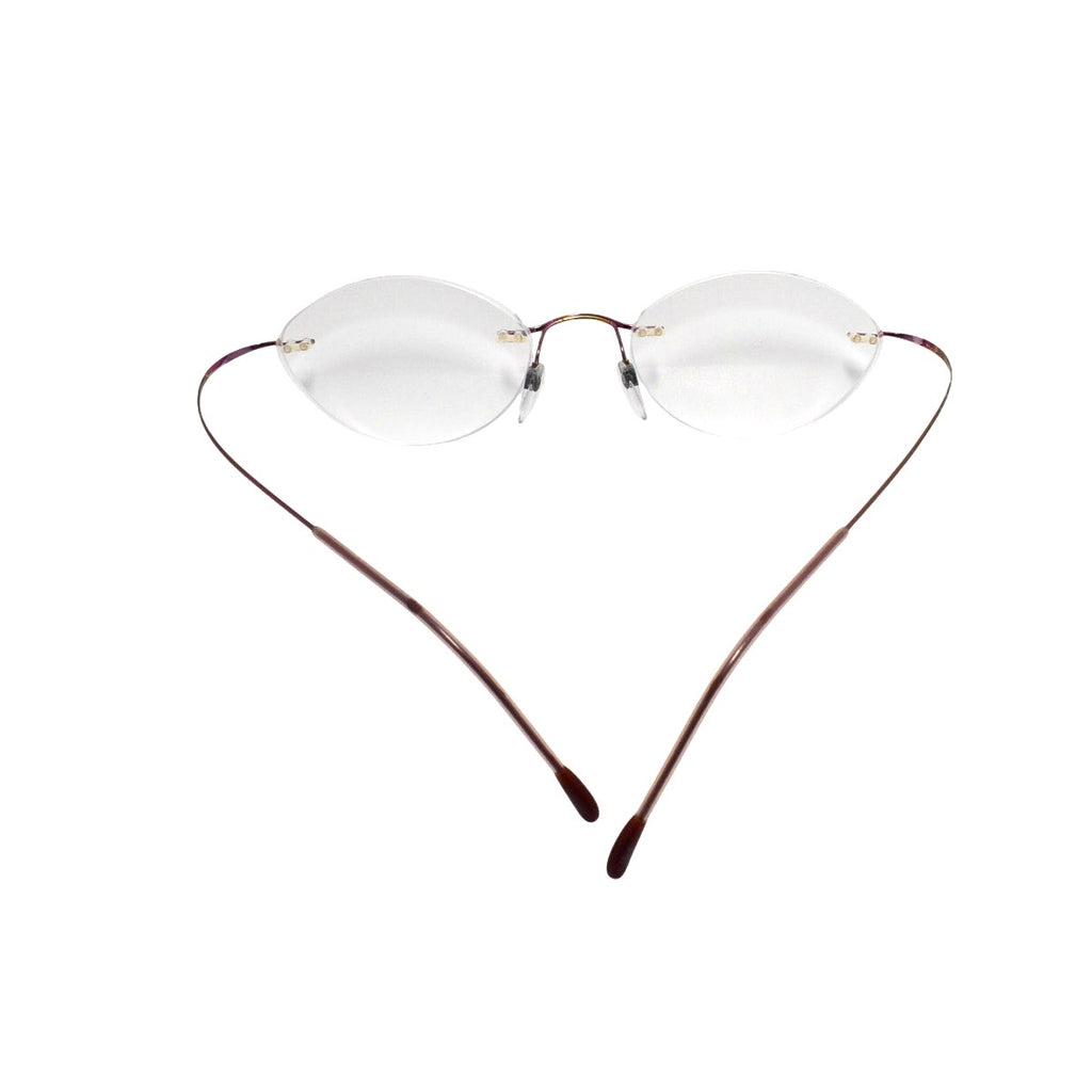 Silhouette 7395 40 Purple Rimless Eyeglasses FRAMES ONLY - GOOD CONDITION