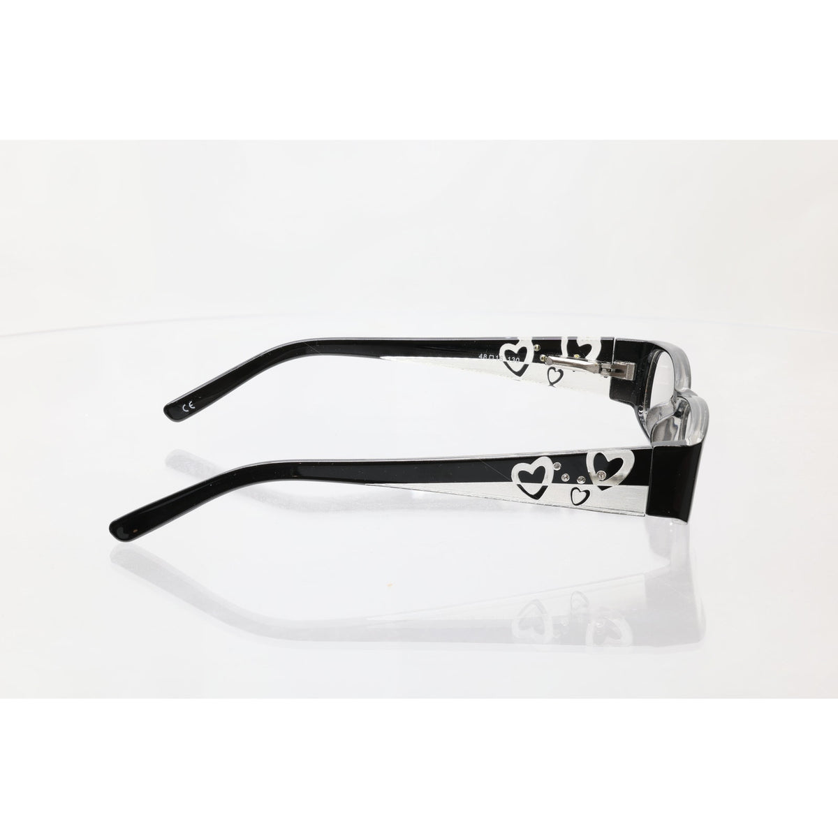 Modern Pixie Black/Crystal 48-16-130mm Eyeglass FRAMES ONLY - NEW/WITHOUT TAGS