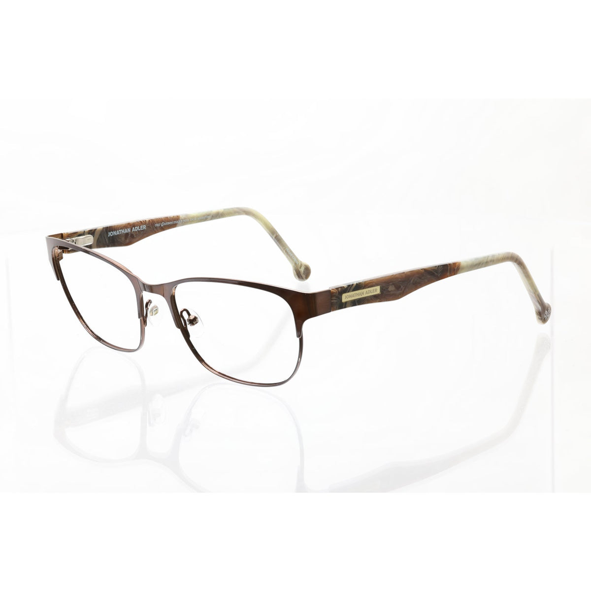 Jonathan Adler JA505 brown eyeglass frames