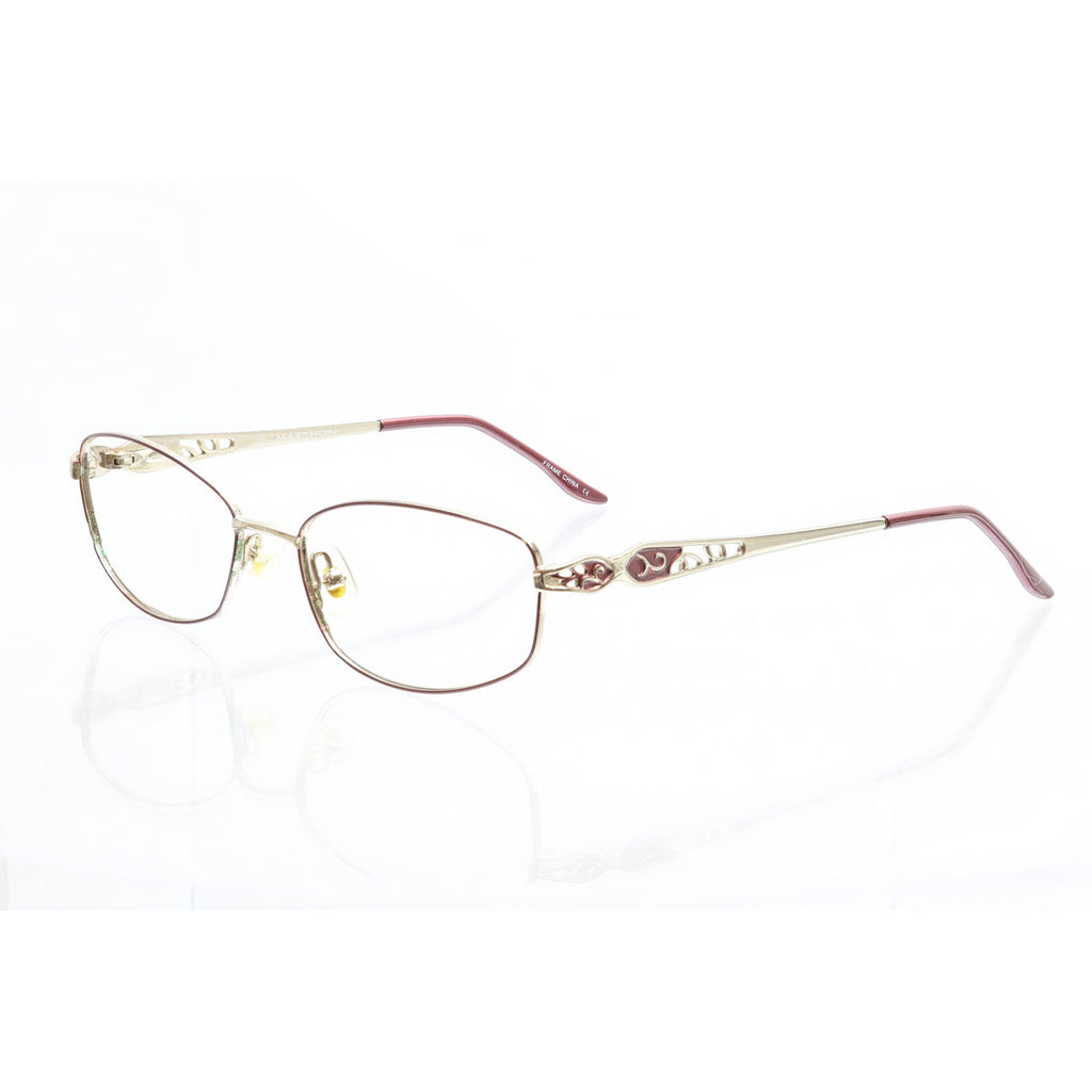 Marchon Tres Jolie 135 burgundy wine eyeglass frames