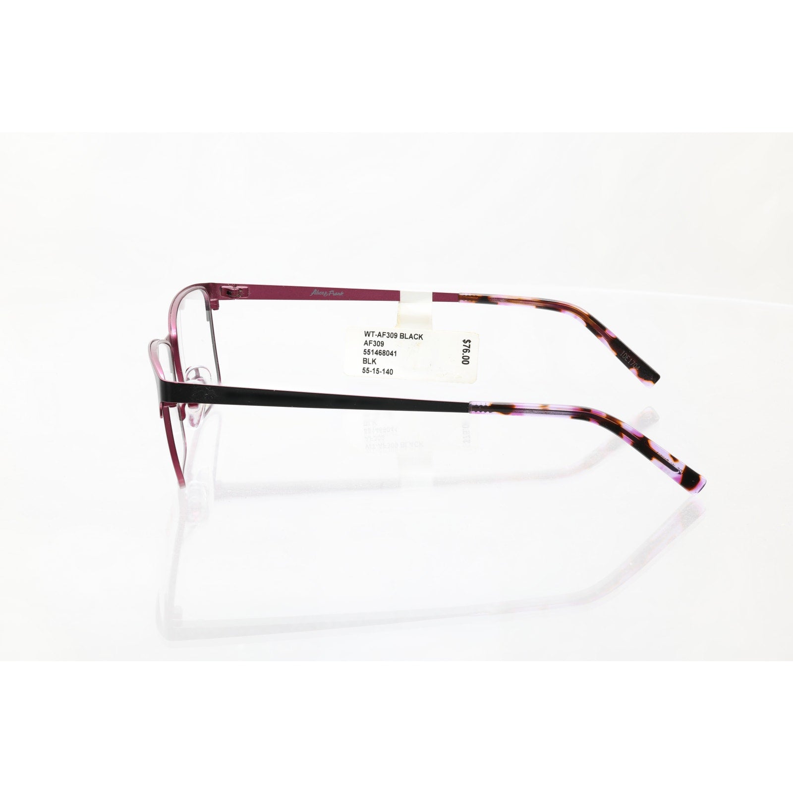 Alice & Frank AF309 BLK 55-15-140mm Eyeglasses FRAMES ONLY - NEW CONDITION
