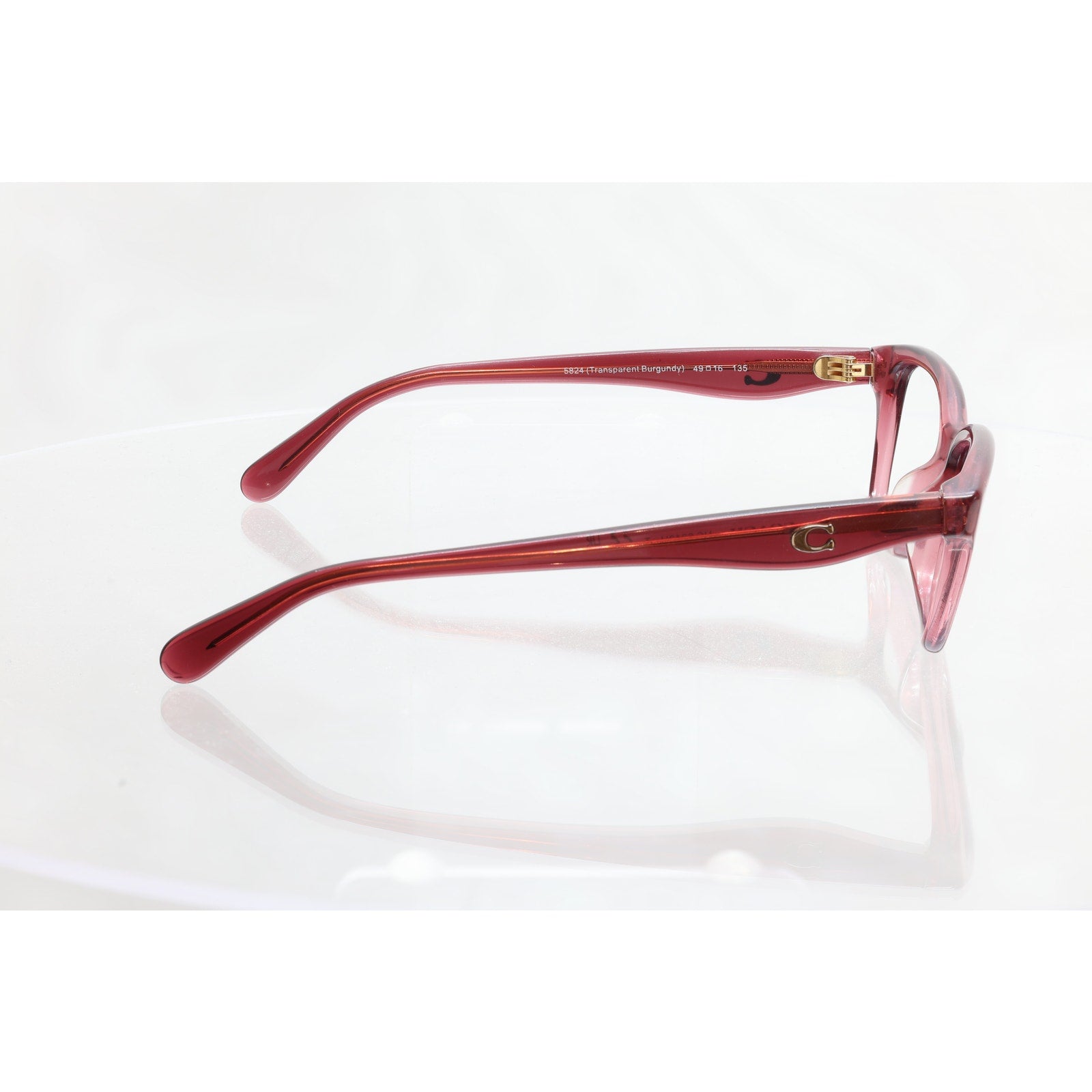 Coach HC 6243U 5824 (Transparent Burgundy) 49-16-135 Eyeglass FRAMES ONLY - GOOD