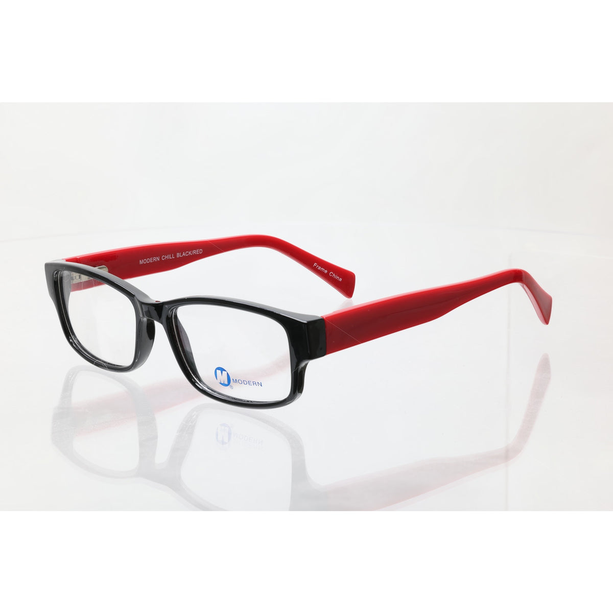 Modern Chill Black/Red 51-17-140mm Eyeglass FRAMES ONLY - NEW/WITHOUT TAGS