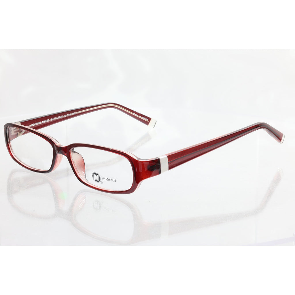 Modern Agree Burgundy 52-16-140mm Eyeglass FRAMES ONLY - NEW/WITHOUT TAGS