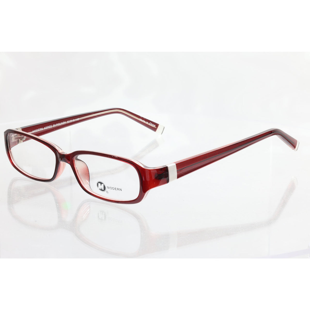 Modern Agree Burgundy 52-16-140mm Eyeglass FRAMES ONLY - NEW/WITHOUT TAGS