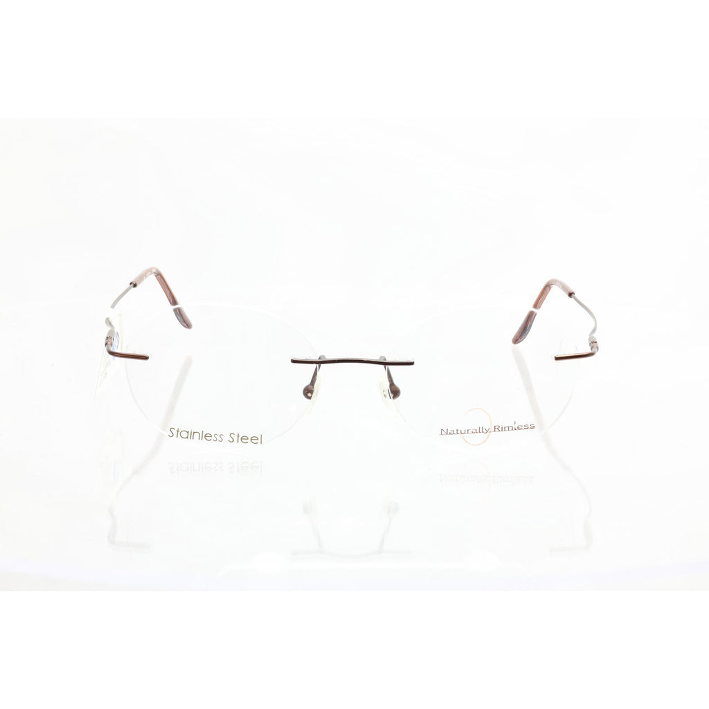 Naturally Rimless NR-372 BRWN eyeglass frames, photo 3 of 6
