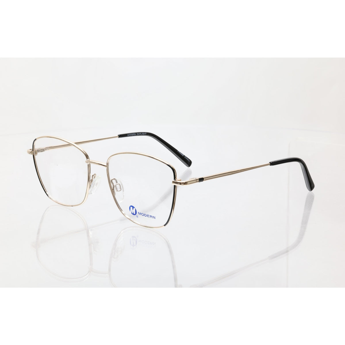 Modern Daylight Black/Gold 54-16-135mm Eyeglass FRAMES ONLY - NEW/WITHOUT TAGS