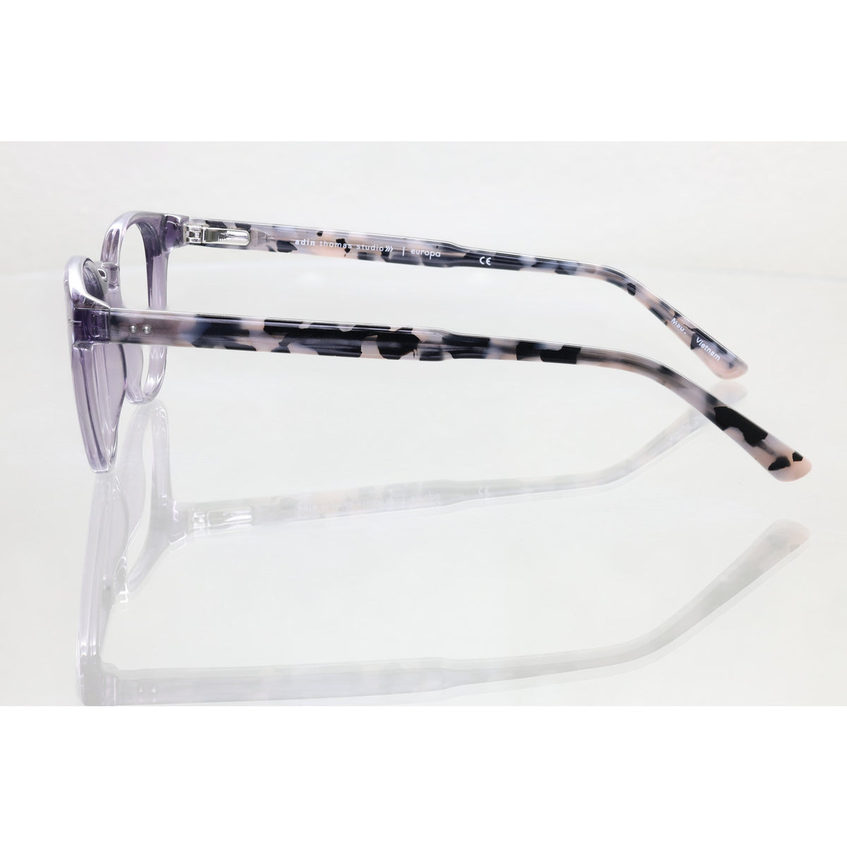 Adin Thomas Studio ATS-003 C1 pale purple/dark brown eyeglass frames, photo 4 of 8
