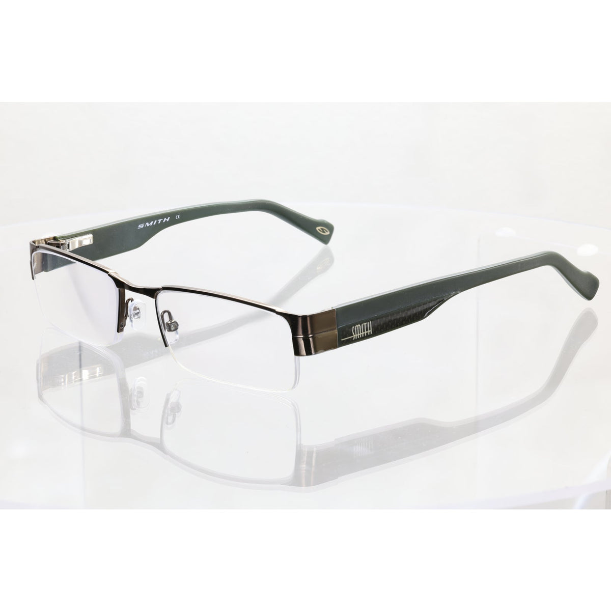 Smith Decibel matte dark olive eyeglass frames