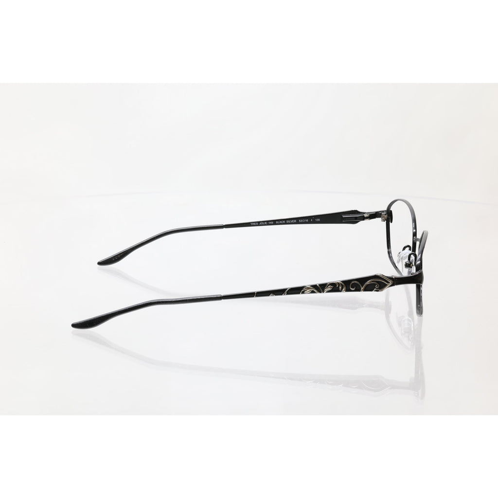 Tres Jolie 149 53-16-135mm BLACK SILVER Eyeglass FRAMES ONLY - GOOD CONDITION