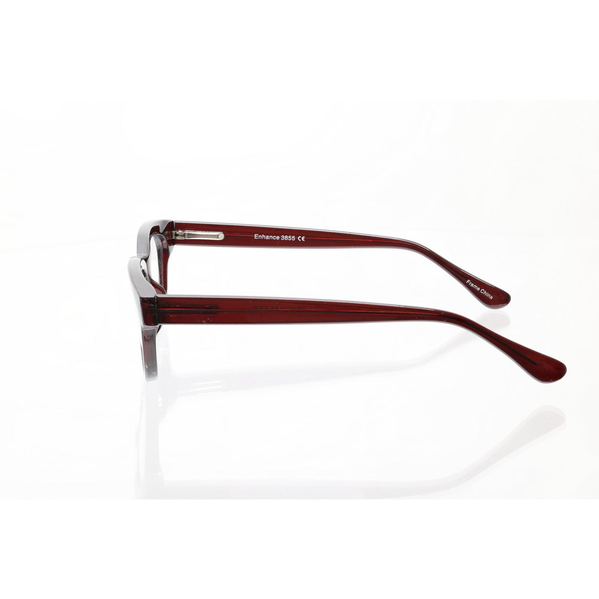 Enhance 3855 SBR dark red eyeglass frames, photo 4 of 6