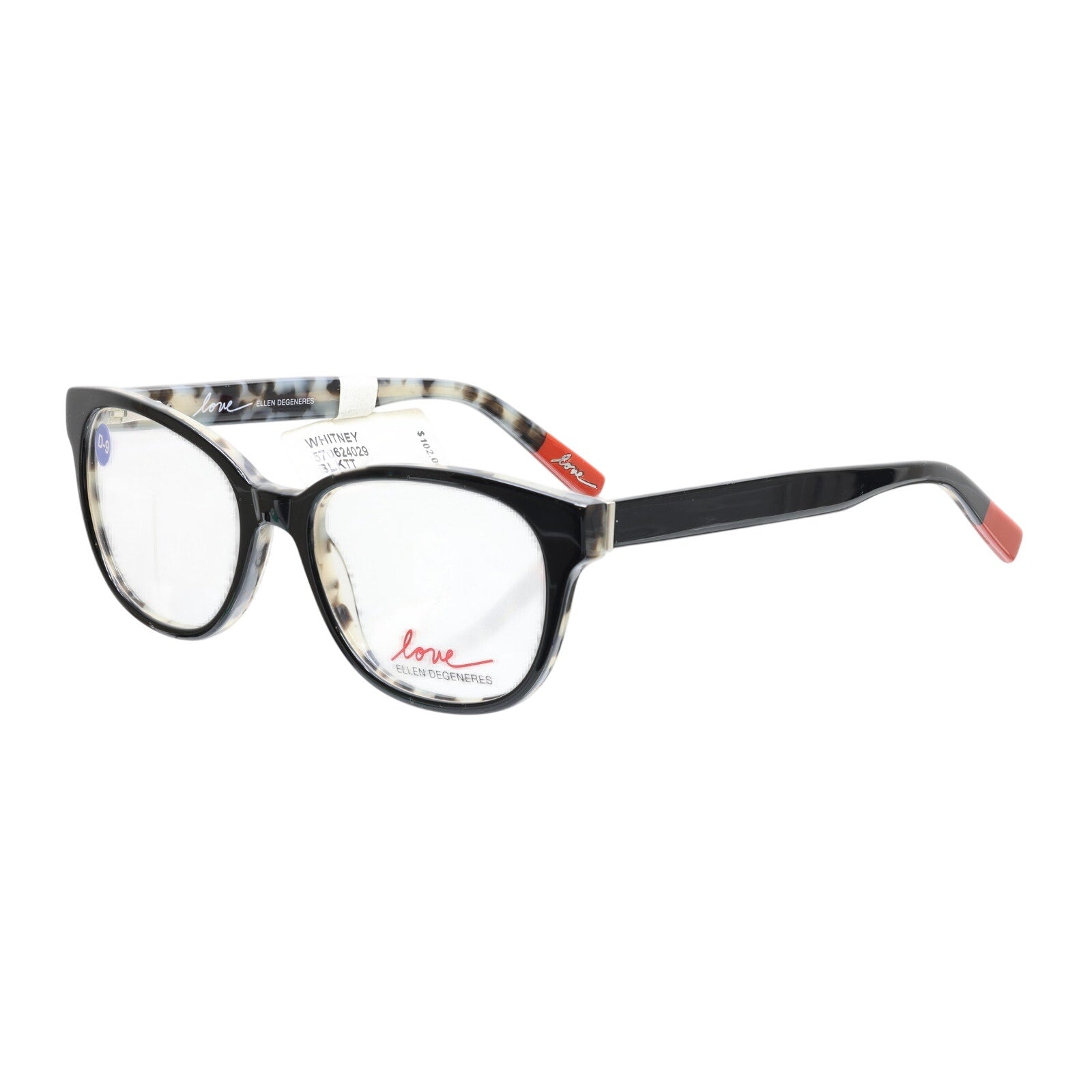 Love by Ellen DeGeneres Whitney BLKTT 53-18-140mm Eyeglasses FRAMES ONLY - NEW