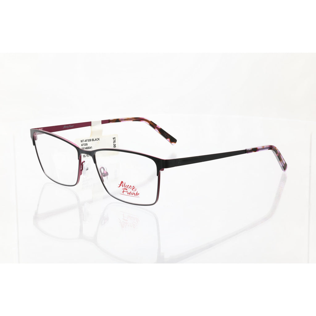 Alice & Frank AF309 BLK 55-15-140mm Eyeglasses FRAMES ONLY - NEW CONDITION