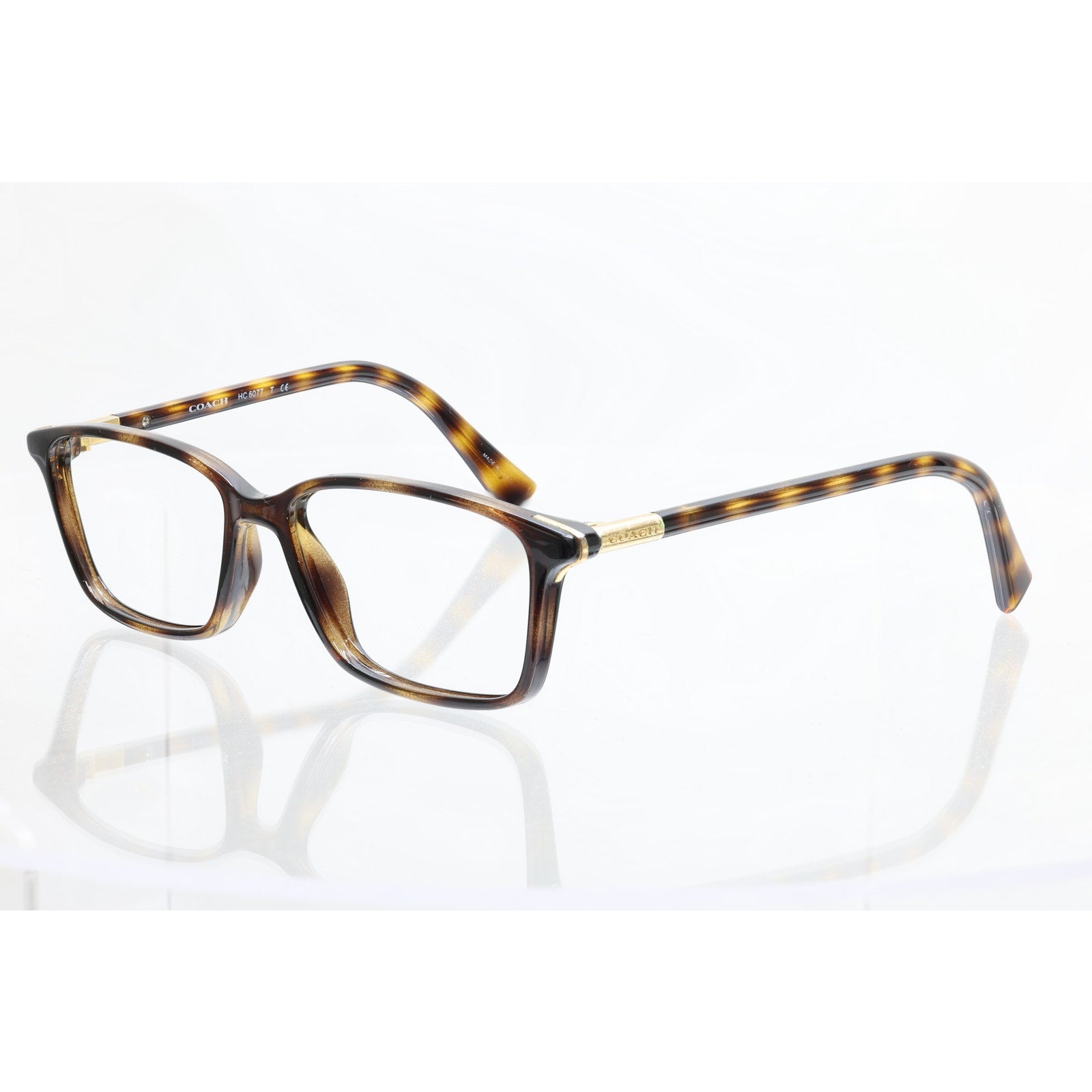 Coach HC6077 5120 (Dark Tortoise) 53-15-135mm Eyeglasses FRAMES ONLY - VERY GOOD