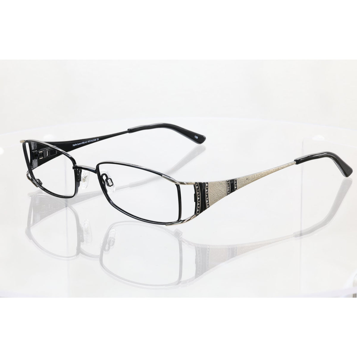 Sophia Loren's Beau Rivage 54 Zyloware black eyeglass frames