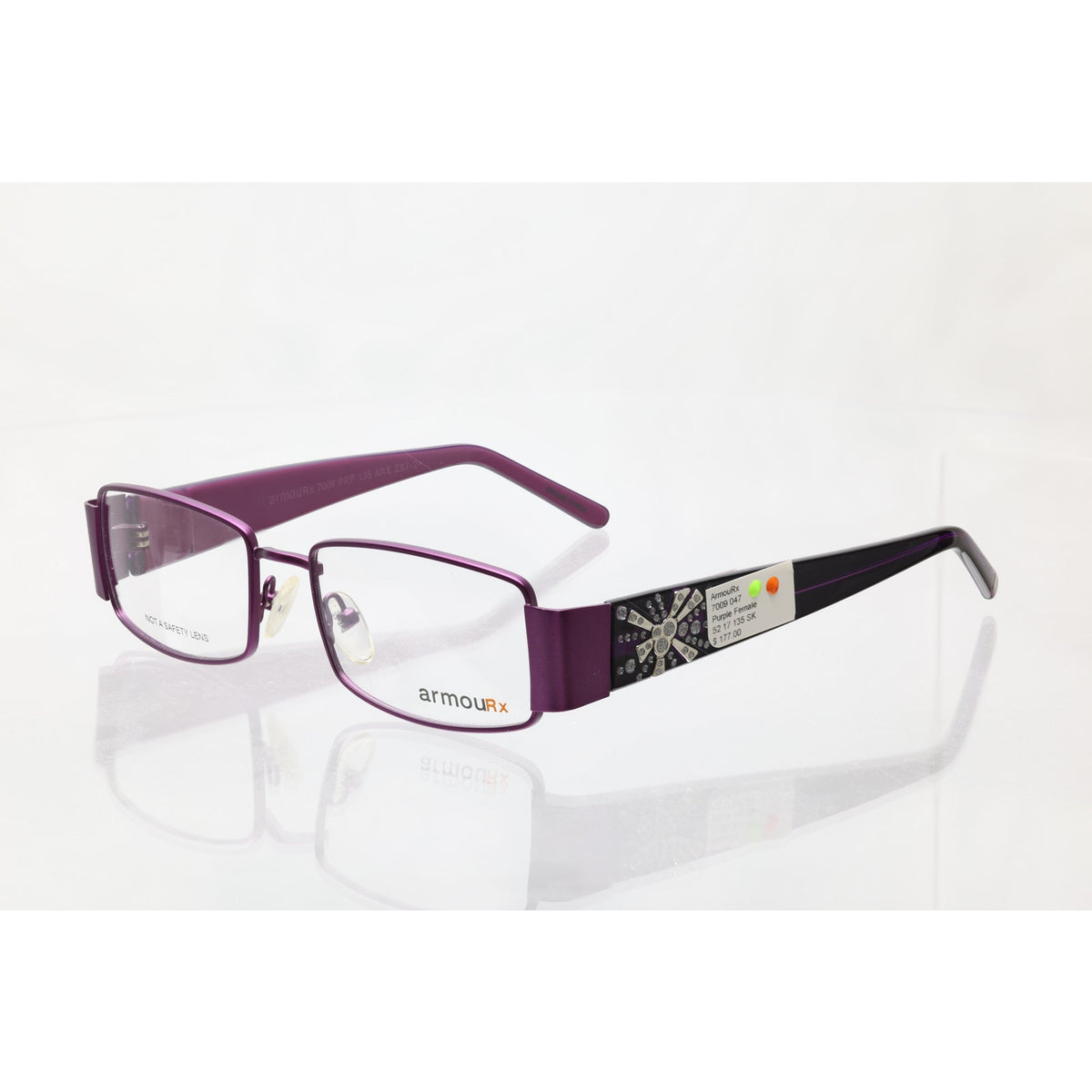 ArmouRx 7009 PRP 52-17-135mm Eyeglass FRAMES ONLY - NEW/WITHOUT TAGS