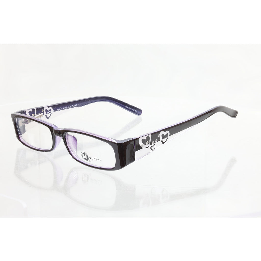 Modern Pixie Plum/Crystal 48-16-130mm Eyeglass FRAMES ONLY - NEW/WITHOUT TAGS